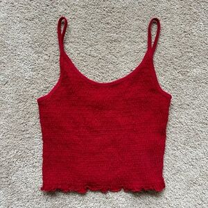 Hollister Cropped Smocked Tank Top